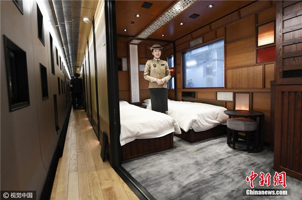 日本豪华卧铺列车内景曝光 五星级酒店既视感
