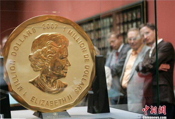最大金币被偷 重达100公斤价值450万美元